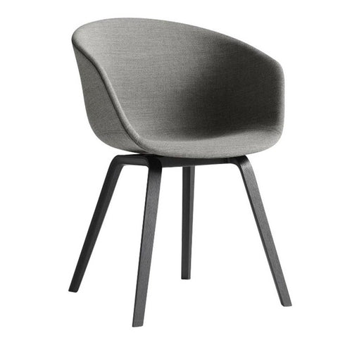 About a Chair AAC 23 Armchair Upholstered Black Oak Base